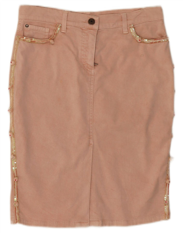Женская джинсовая юбка Blumarine IT 42 Medium W30 Розовый хлопок