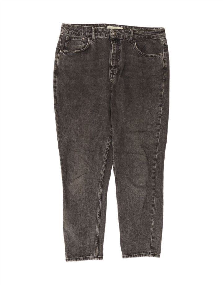Topshop Женские зауженные джинсы Mom W34 L26 Серые
