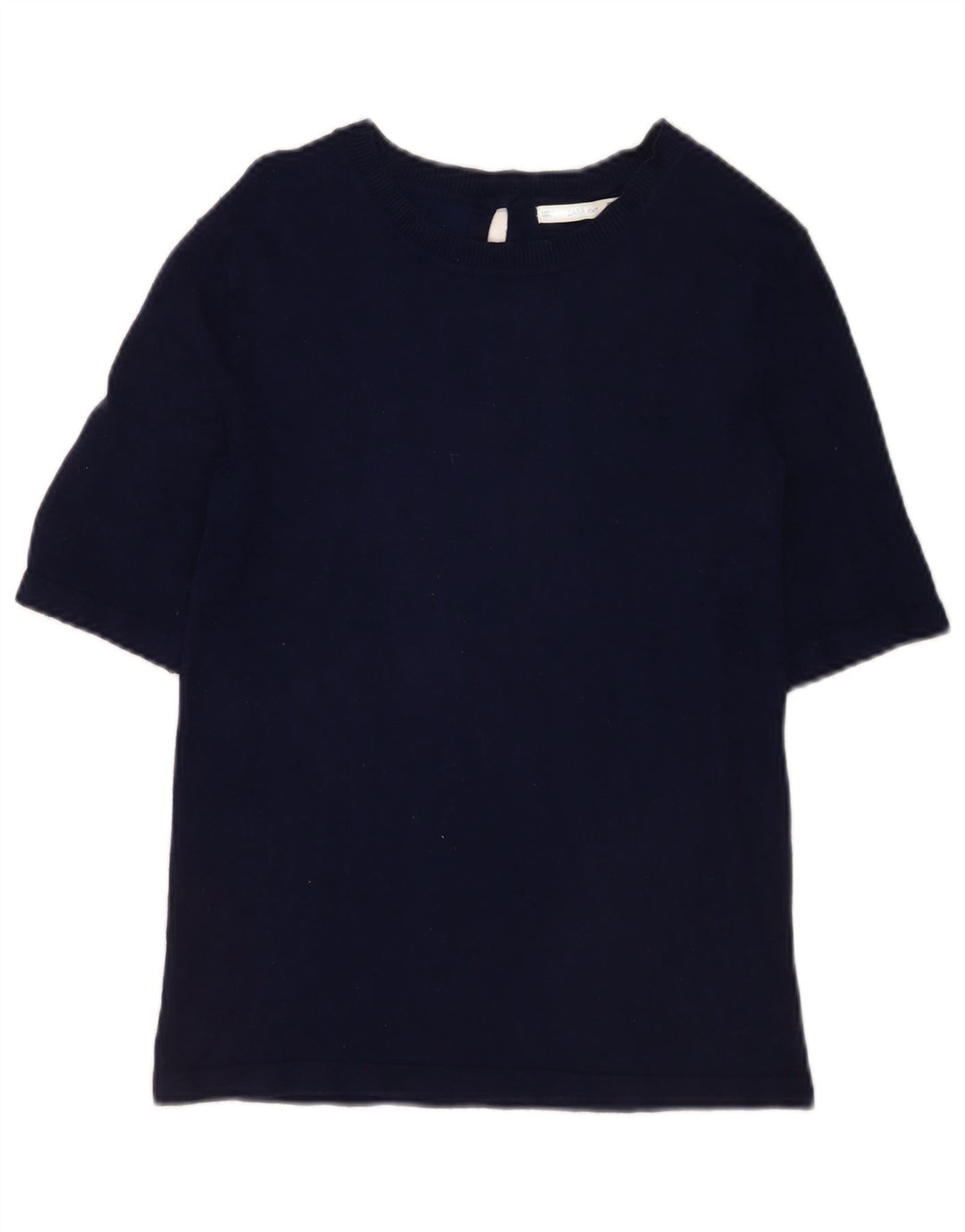 Женская футболка Zara Top UK 14, темно-синяя, большая
