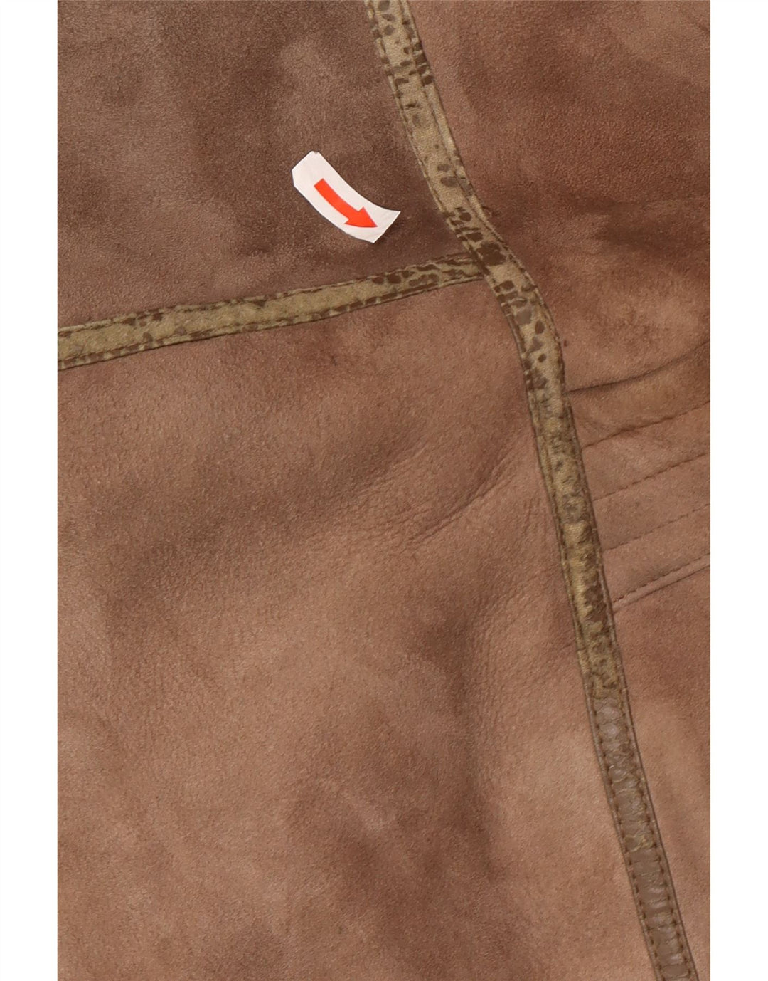 Винтажная женская дубленка оверсайз IT 44 Medium Brown Shearling