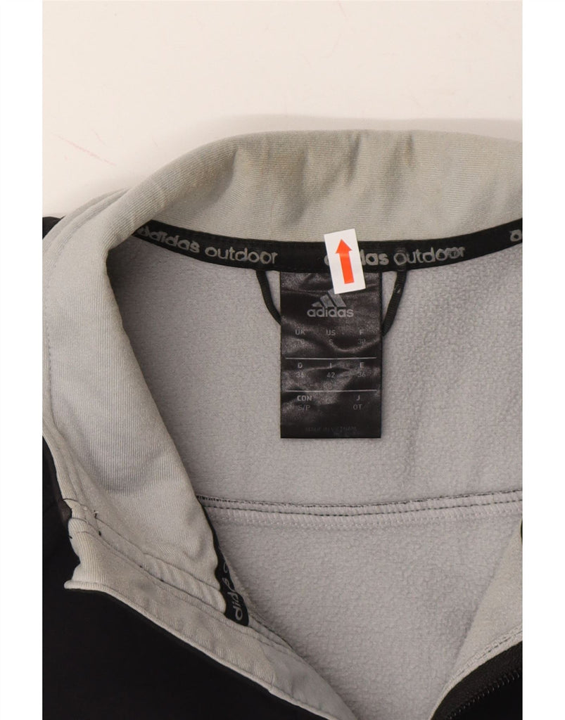 ADIDAS Womens Windbreaker Jacket UK 10 Small  Black Polyester Vintage Adidas and Second-Hand Adidas from Messina Hembry 