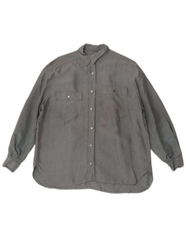 Vintage Womens Shirt Blouse UK 18 XL Grey