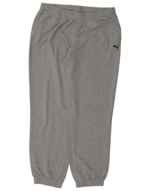 Puma Mens Tracksuit Trousers Joggers 2XL Grey Flecked Cotton