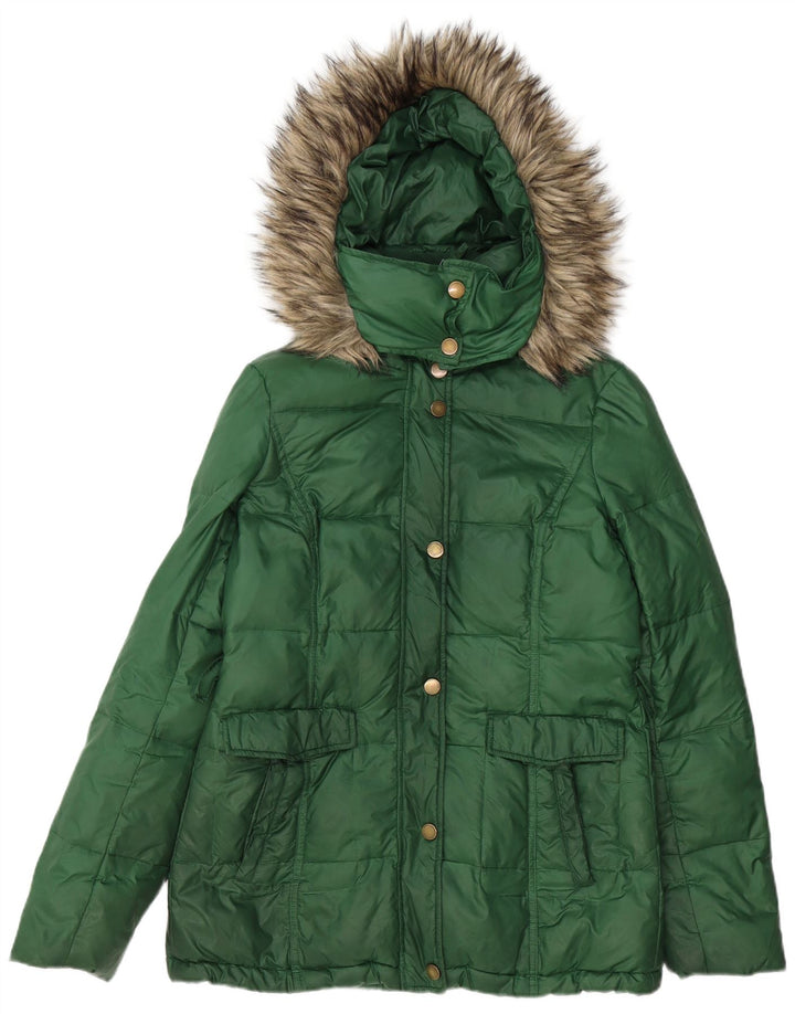 Женская утепленная куртка с капюшоном Esprit UK 12 средний зеленый