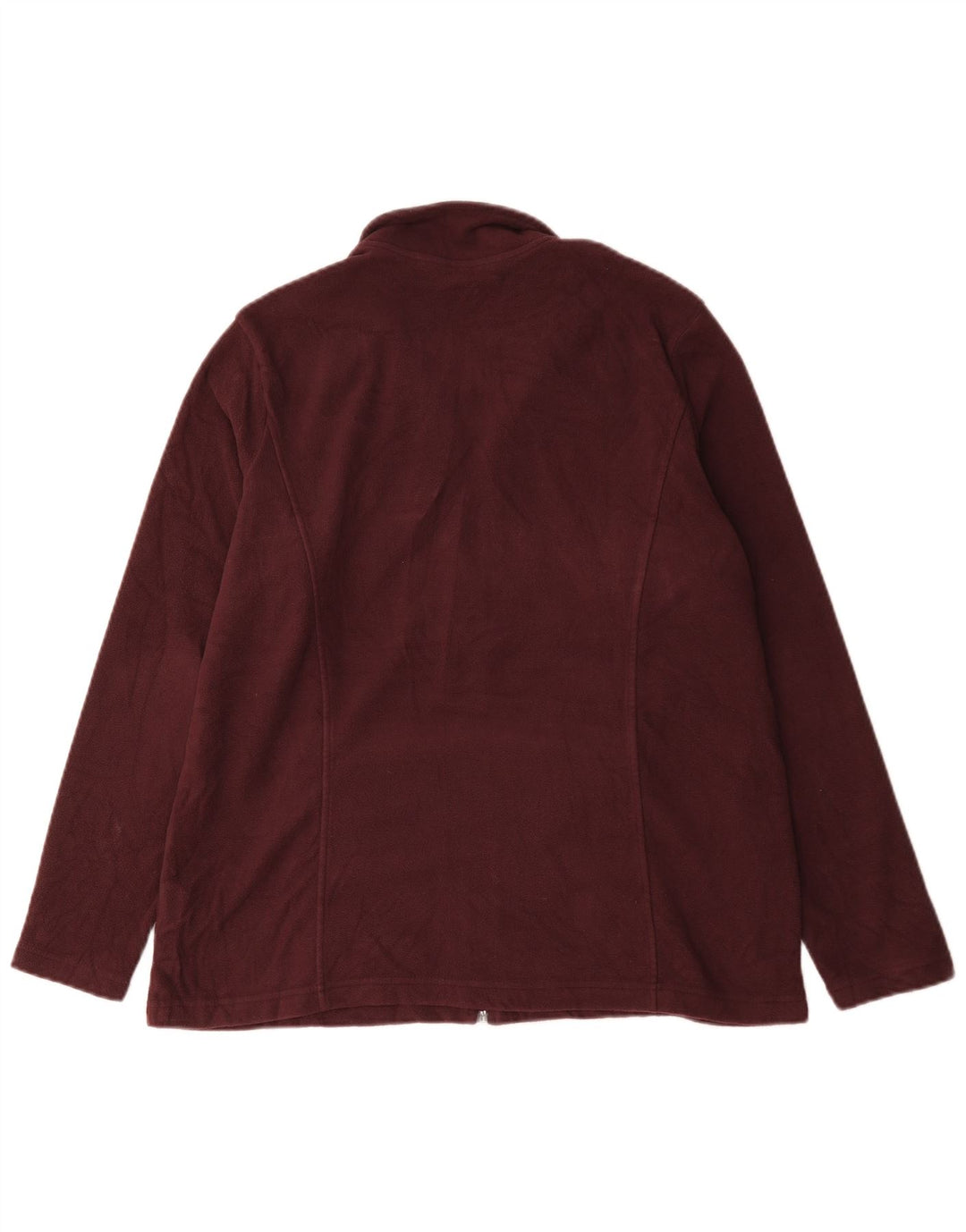 Женская флисовая куртка оверсайз Marks & Spencer UK 18 XL бордового цвета из полиэстера