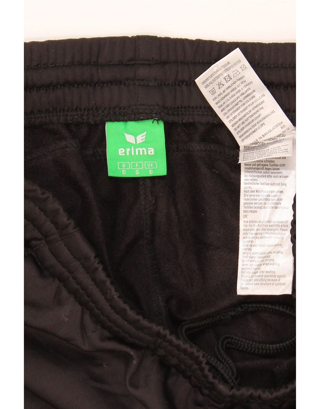 ERIMA Mens Graphic Tracksuit Trousers Joggers Small Black Colourblock Vintage Erima and Second-Hand Erima from Messina Hembry 