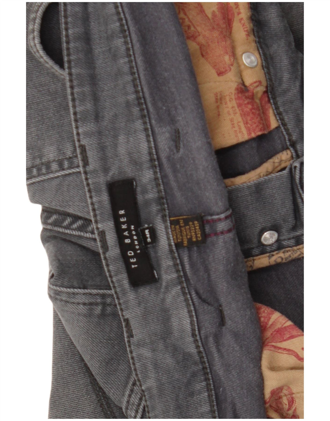 Мужские узкие джинсы Ted Baker W34 L31 серые
