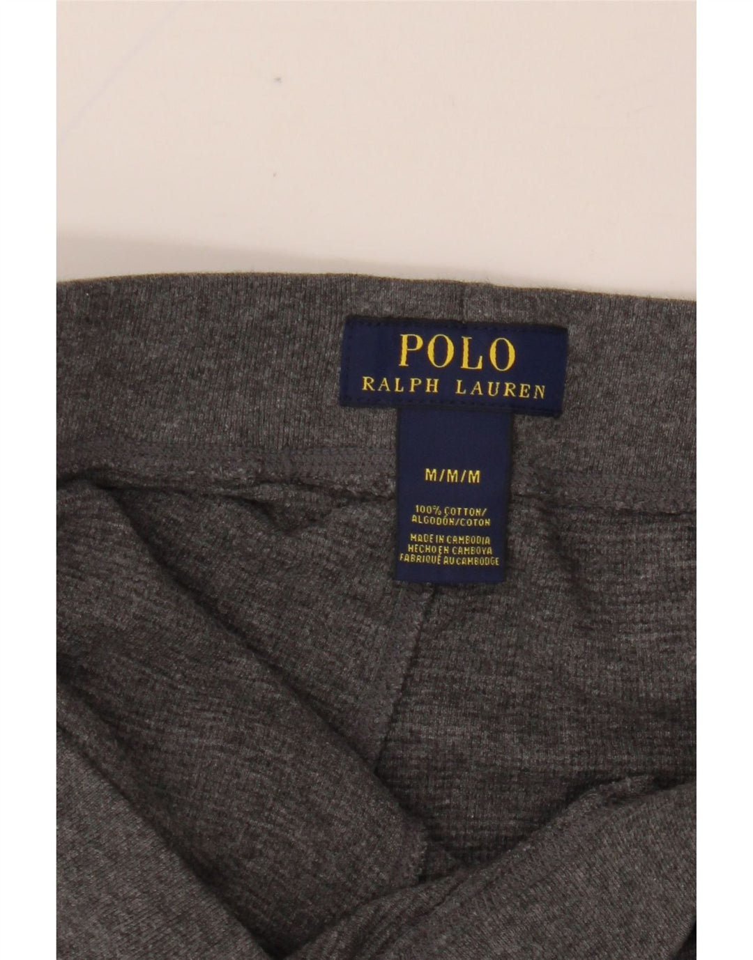 POLO RALPH LAUREN Мужские спортивные брюки среднего серого цвета, хлопок
