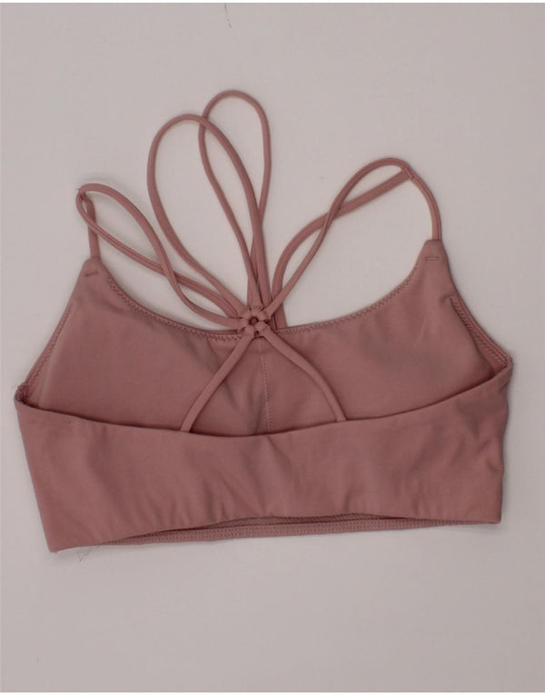 Женский спортивный бюстгальтер с мягкой подкладкой Nike Dri Fit, маленький розовый спортивный топ
