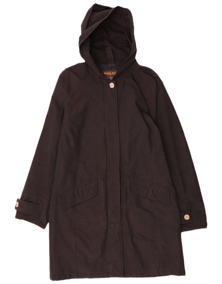 Женское пальто с капюшоном Woolrich UK 16, большое черное хлопковое пальто