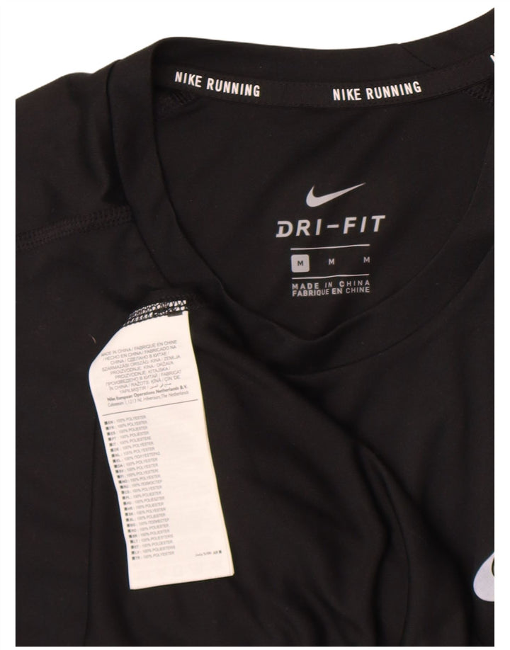 Мужская футболка NIKE Dri Fit, средний черный полиэстер