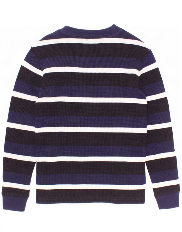 Хлопковый топ с длинными рукавами Polo Ralph Lauren для мальчиков 6–7 лет, темно-синий в полоску