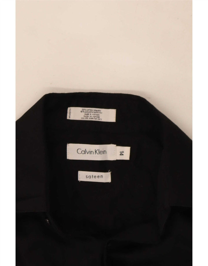 Рубашка Calvin Klein для мальчиков 13-14 лет, черный хлопок