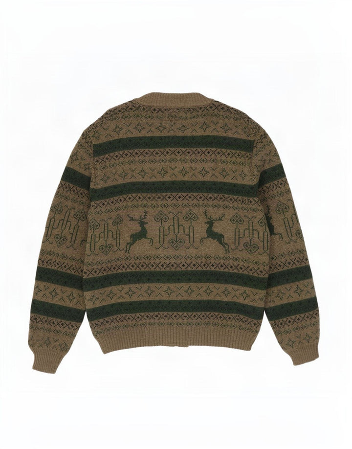 Мужской кардиган St. Peter Trachten, средний хаки, акрил Fair Isle