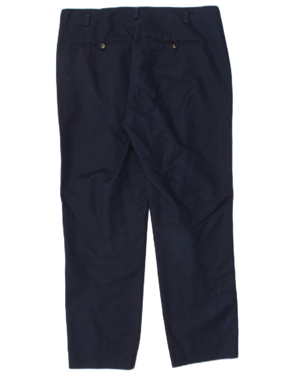 Женские прямые укороченные брюки Zara EU 40 Medium W30 L25 Темно-синие, хлопок