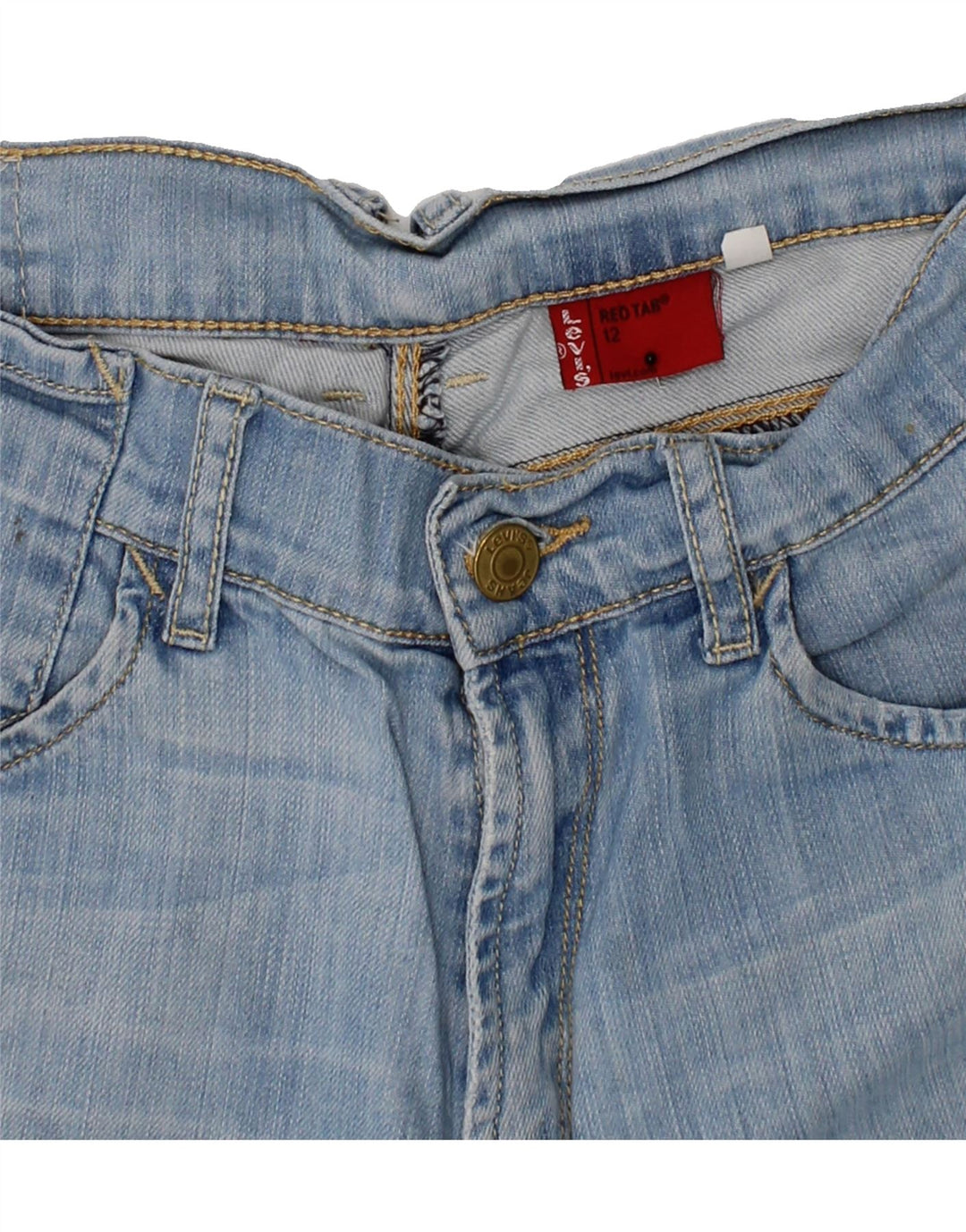 LEVI'S Boys Denim Bermuda Shorts 11-12 Years W28  Blue Cotton Vintage Levi's and Second-Hand Levi's from Messina Hembry 