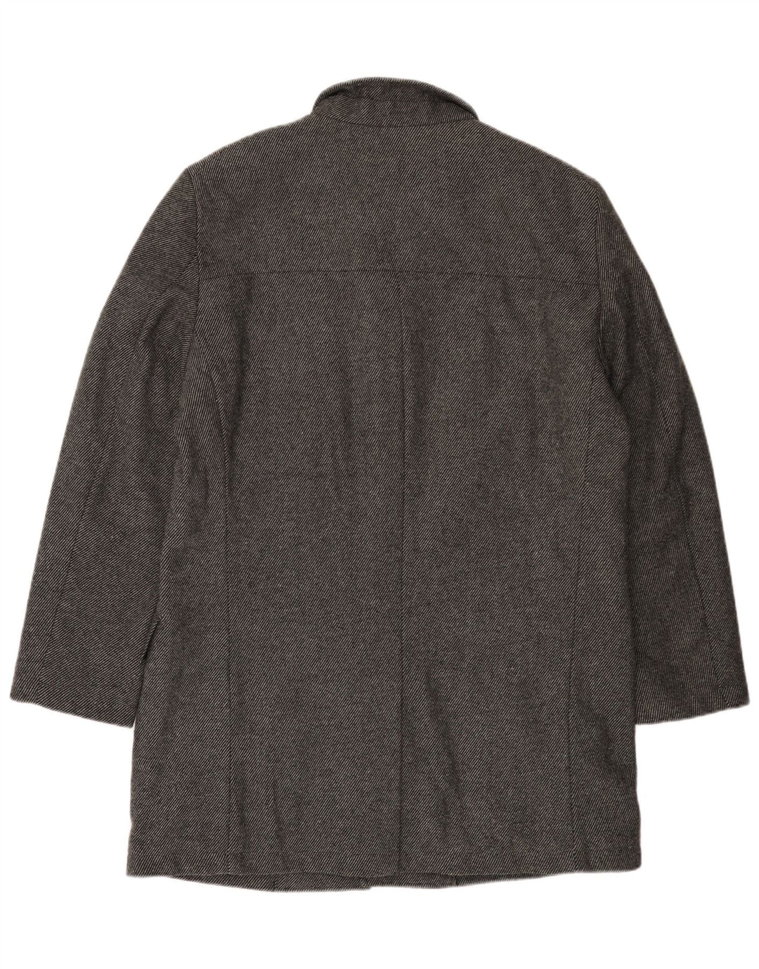 Мужское пальто Bruno Banani UK 44 2XL серое шерстяное в тонкую полоску