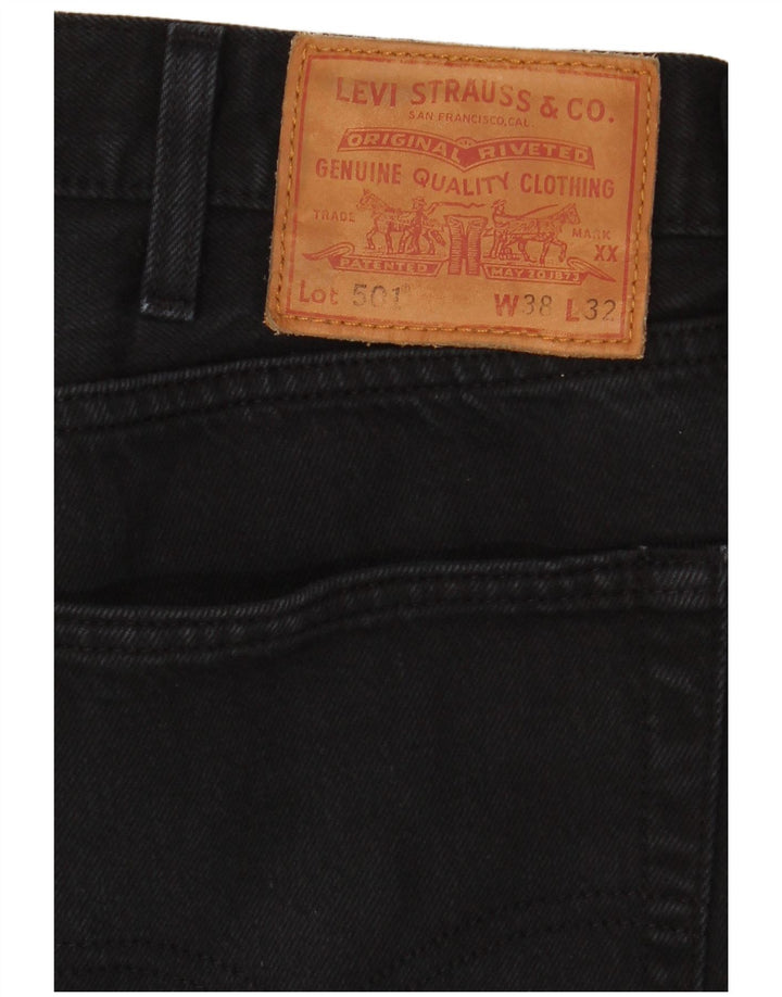 Мужские прямые джинсы Levi's 501 W38 L32 черные