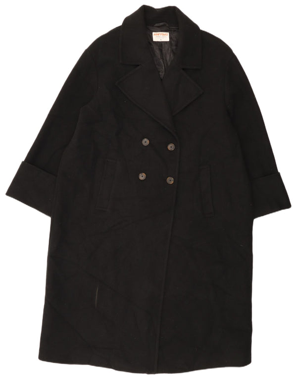 Женское двубортное пальто оверсайз John Lewis UK 18 XL, черный полиэстер