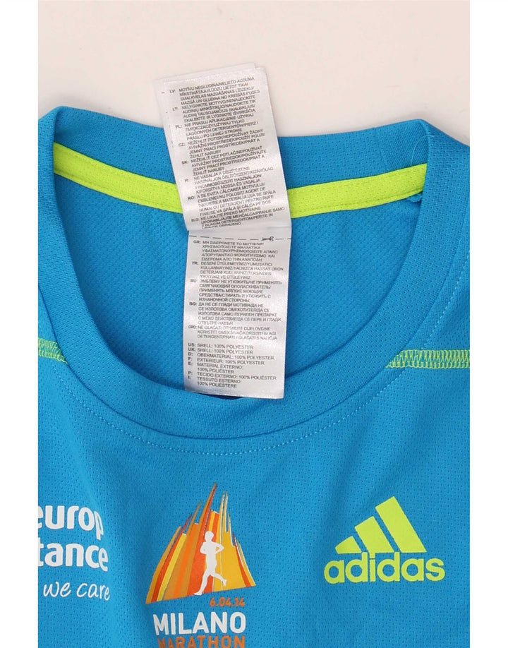 Мужская футболка Adidas Climalite с рисунком Top XS, синяя, полиэстер