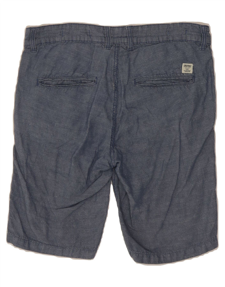 JACK & JONES Mens Chino Shorts W34 Large Blue Vintage Jack & Jones and Second-Hand Jack & Jones from Messina Hembry 