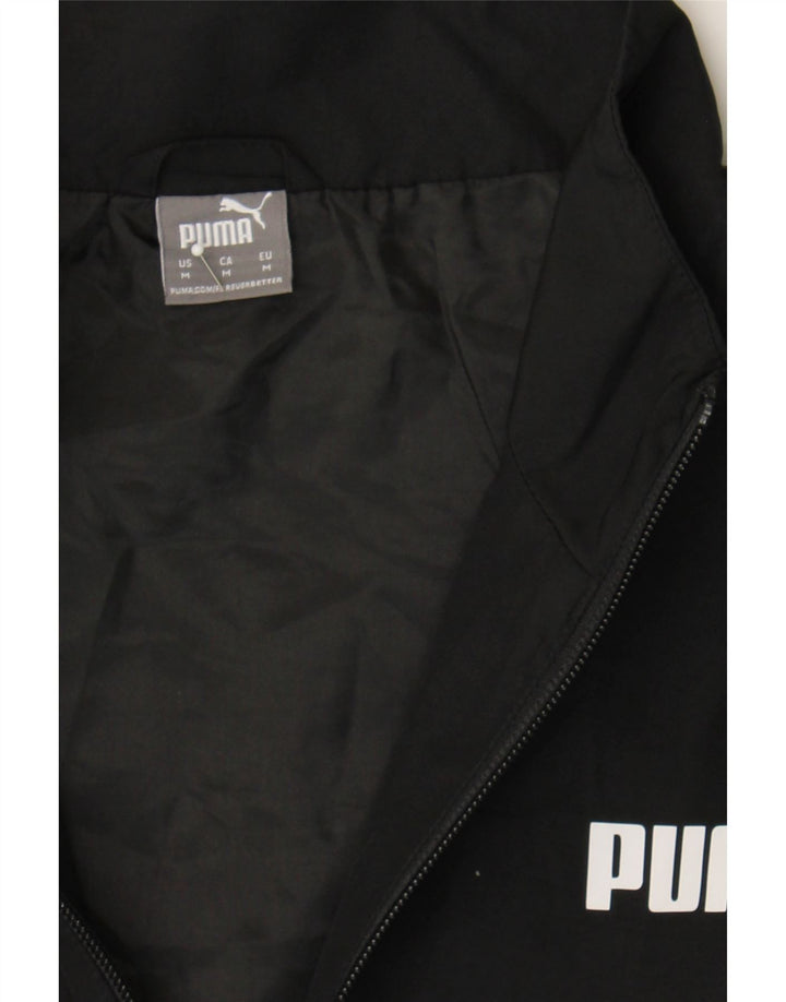 PUMA Womens Tracksuit Top Jacket UK 14 Medium Black Polyester Vintage Puma and Second-Hand Puma from Messina Hembry 