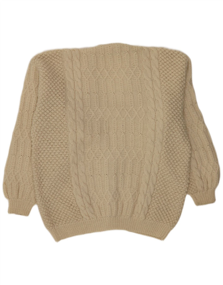 Винтажный мужской кардиган-свитер XL Off White