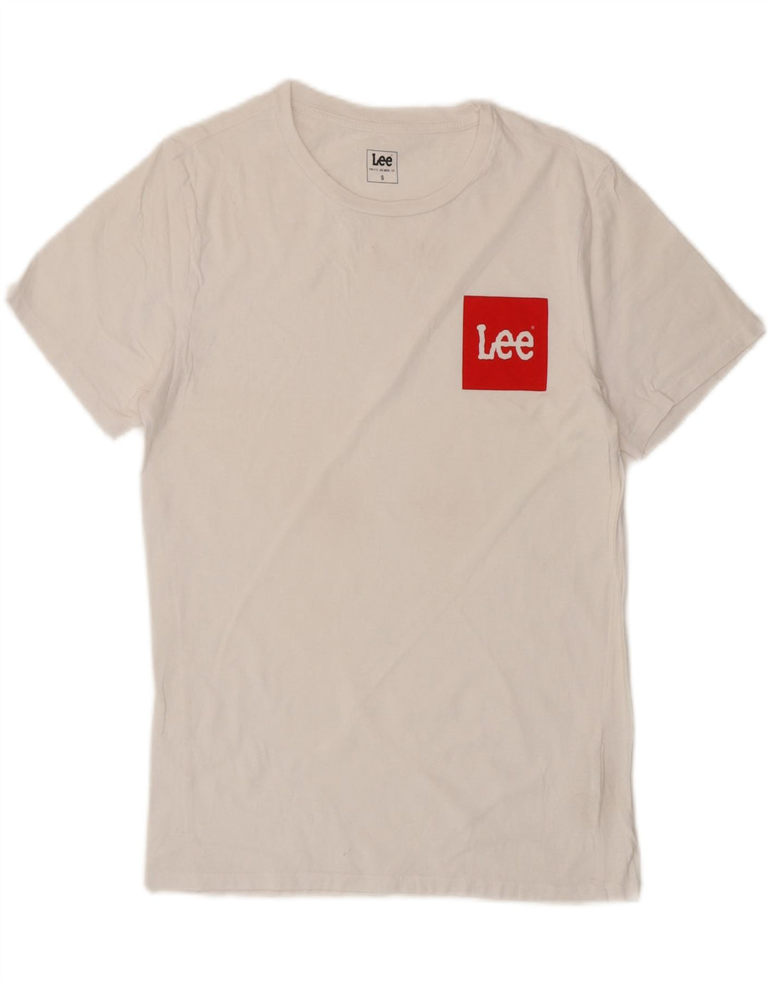 LEE Mens Graphic T-Shirt Top Small White Cotton Vintage Lee and Second-Hand Lee from Messina Hembry 