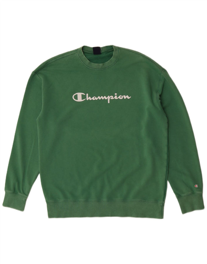 Мужской свитшот Champion с рисунком, 2XL, зеленый хлопок
