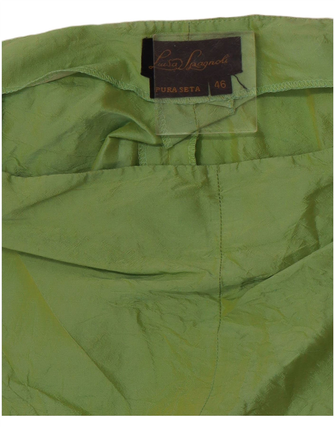 LUISA SPAGNOLI Womens Straight Cropped Trousers IT 46 Large W32 L26 Green Vintage Luisa Spagnoli and Second-Hand Luisa Spagnoli from Messina Hembry 