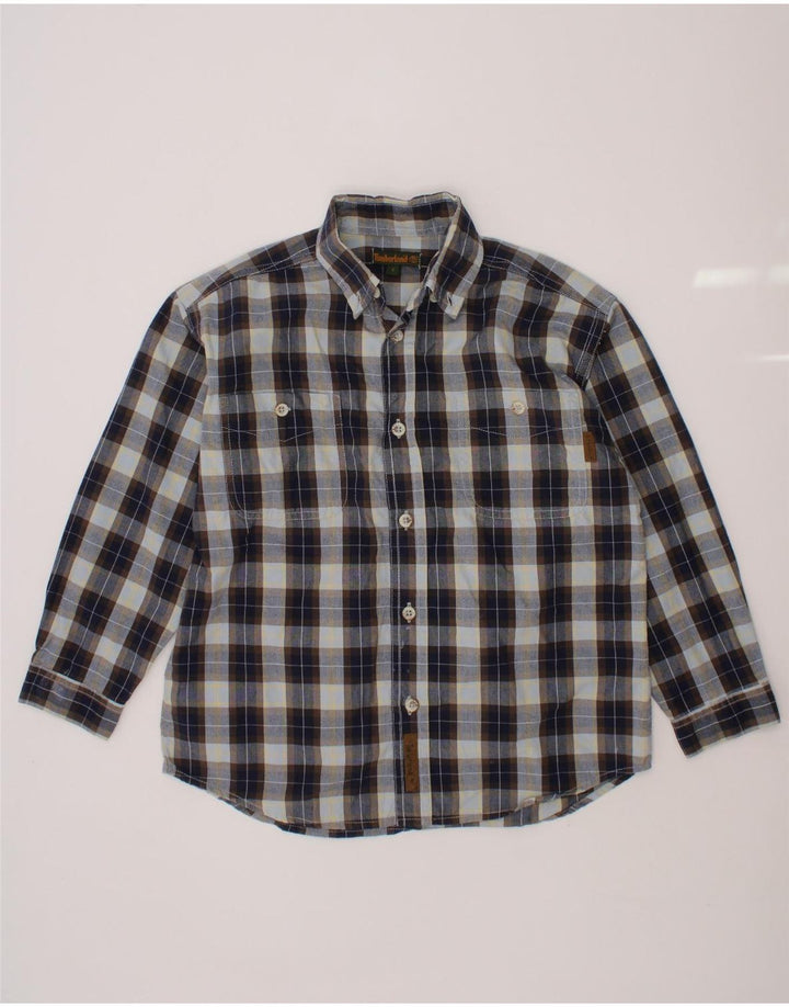 TIMBERLAND Boys Shirt 5-6 Years Blue Check Cotton