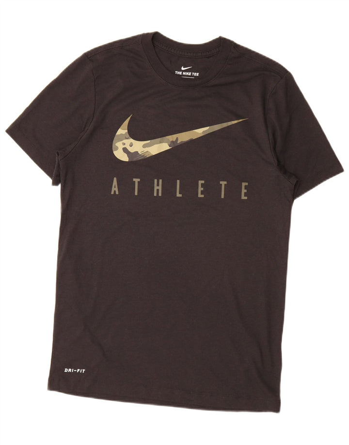 Мужская футболка Nike Dri Fit с графическим рисунком, маленький черный полиэстер