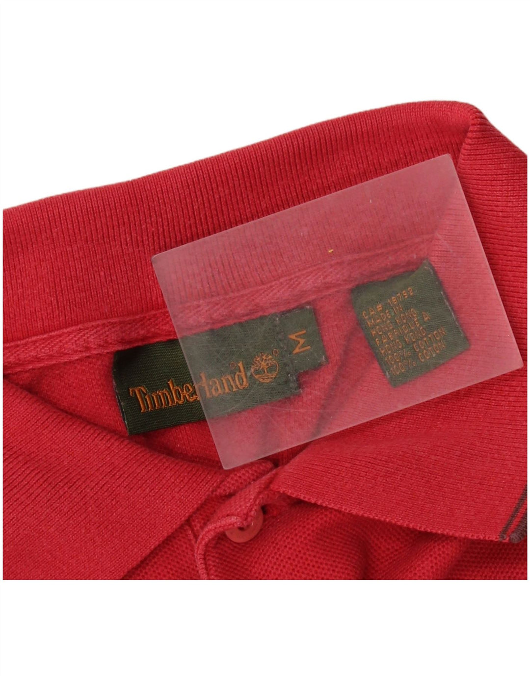 Мужская рубашка-поло Timberland из хлопка среднего красного цвета