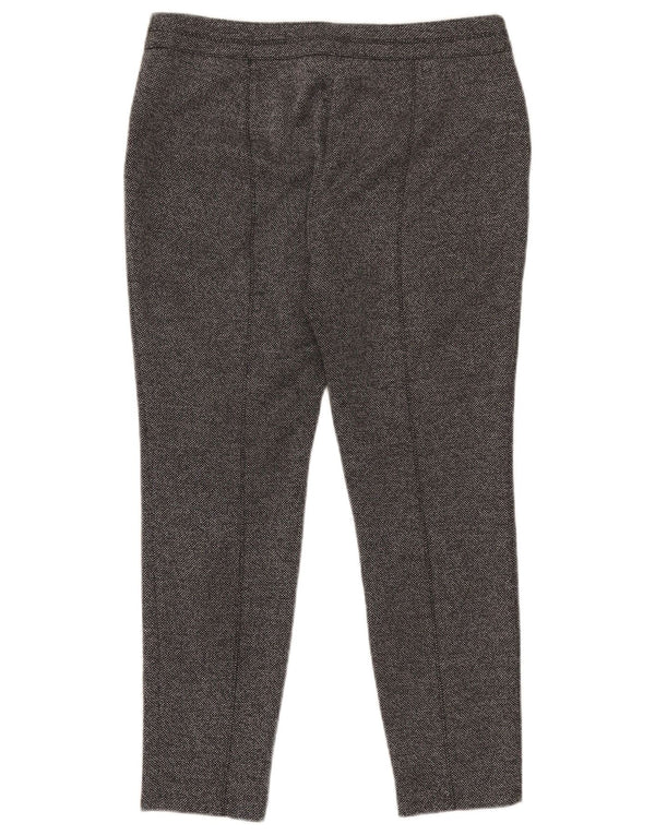 Женские укороченные брюки M&Co Petite Slim UK 14, большие W32 L26, черные в крапинку