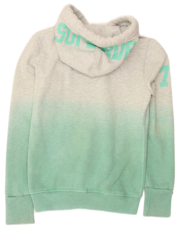 Женский джемпер с капюшоном Superdry UK 10, маленький зеленый с цветными блоками