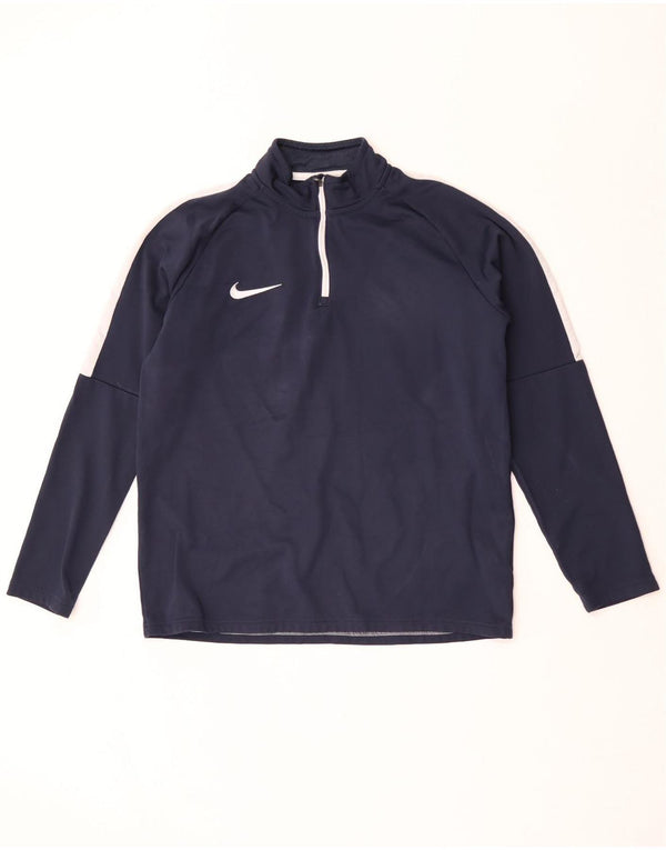 Мужской пуловер-спортивный костюм Nike Dri Fit, средний темно-синий с цветными блоками