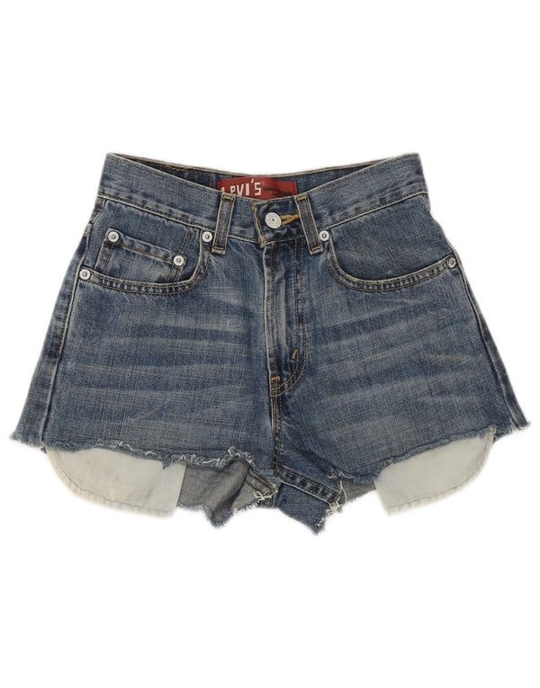 LEVI'S Womens 569 Loose Fit Denim Shorts  W23 2XS Blue Cotton