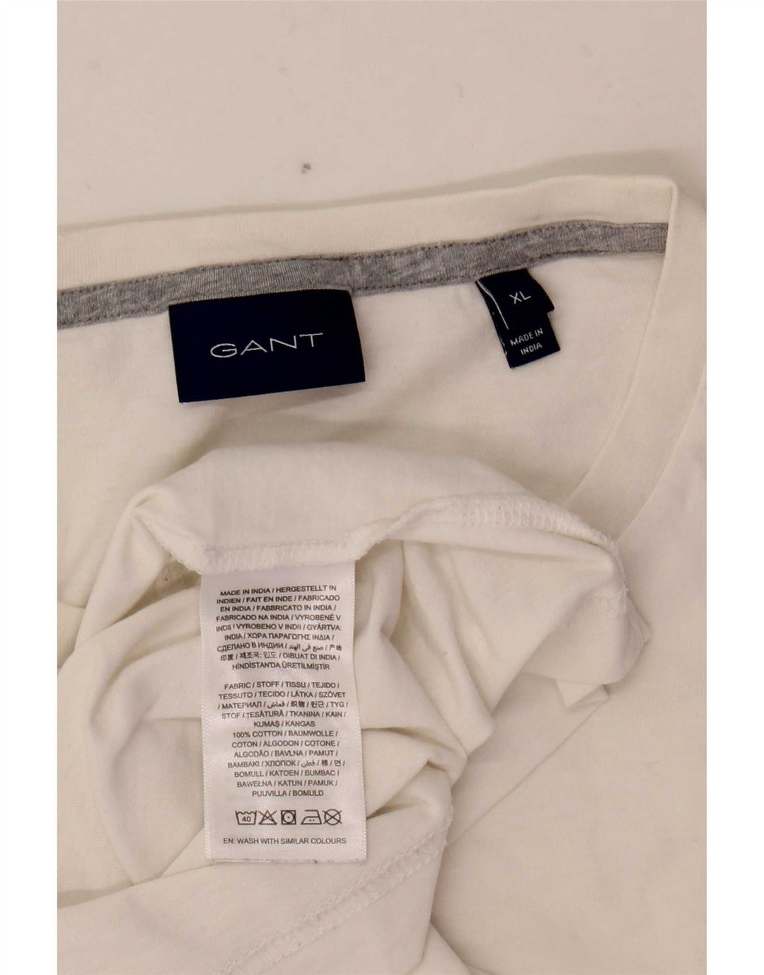 Мужская футболка с рисунком Gant XL, белый хлопок