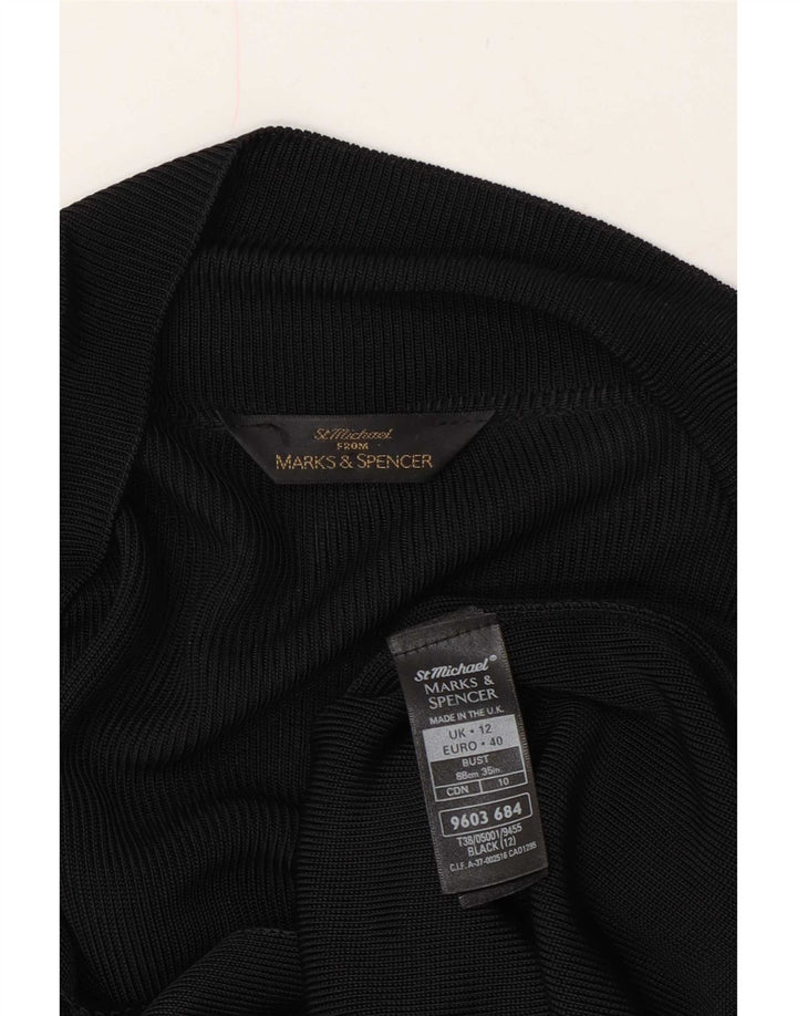 Женский прозрачный кардиган Marks & Spencer UK 12, средний черный