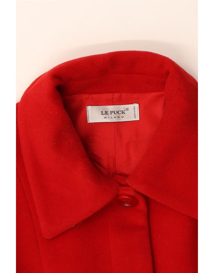 LE PUCK Женское пальто UK 10 маленькое красное