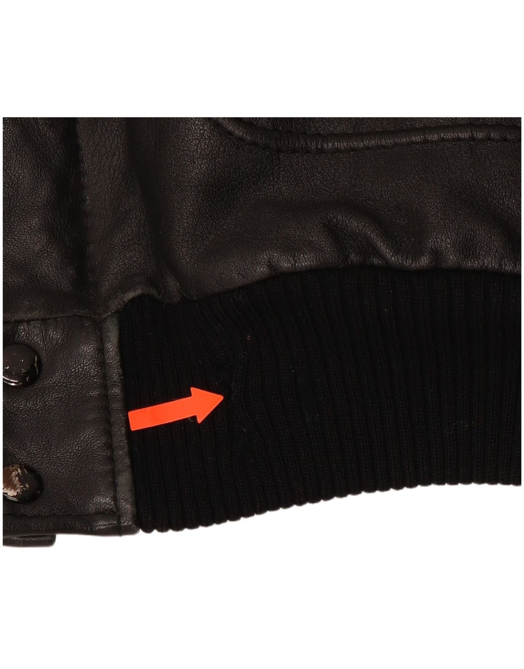 Мужская кожаная куртка в стиле милитари VINTAGE IT 54 2XL черная кожа