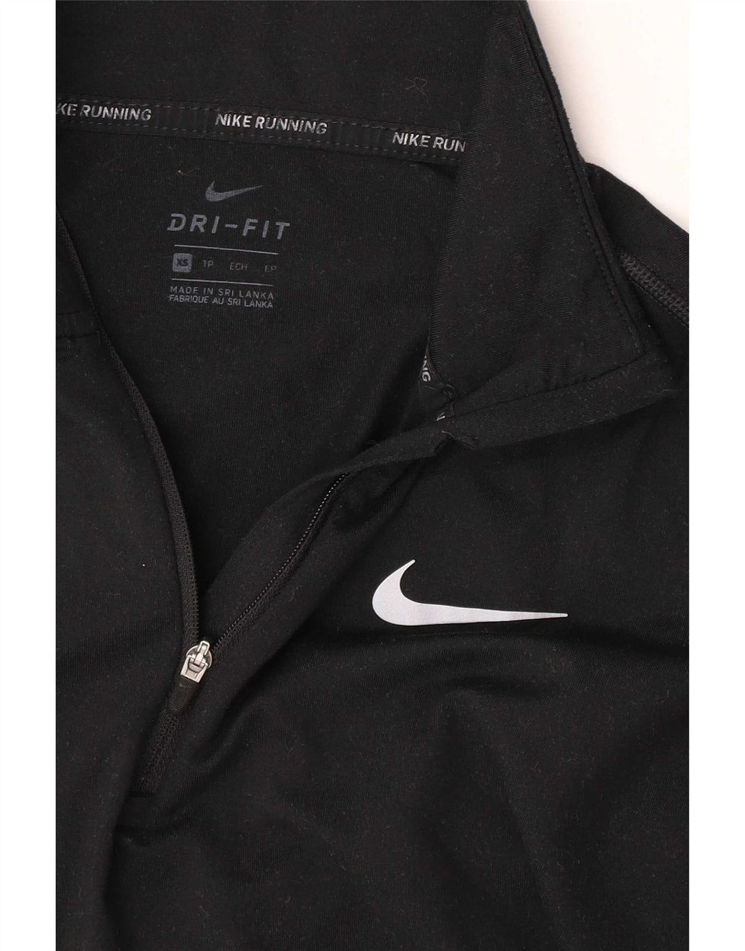 Мужской топ с воротником на молнии и длинным рукавом Nike Dri Fit XS, черный
