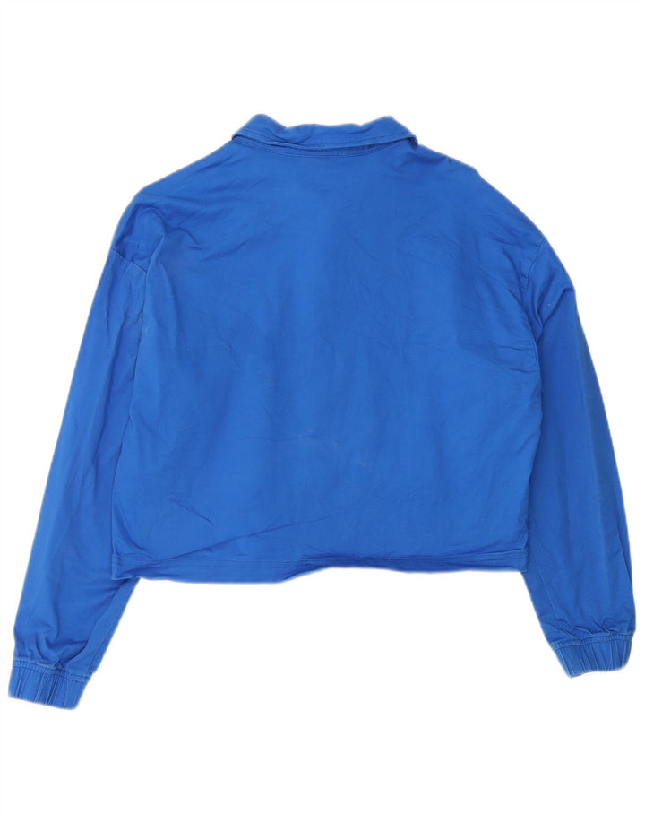 Женская укороченная куртка-бомбер PUMA UK 14, хлопок среднего синего цвета