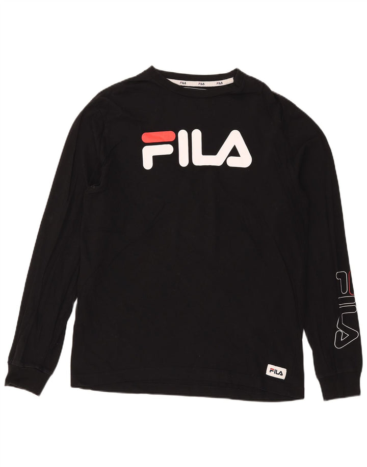 Мужской топ с длинным рукавом Fila, средний черный