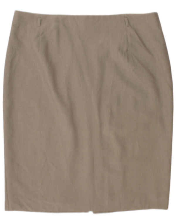 Женская юбка-карандаш Marks & Spencer UK 20 2XL W42 Бежевый полиэстер