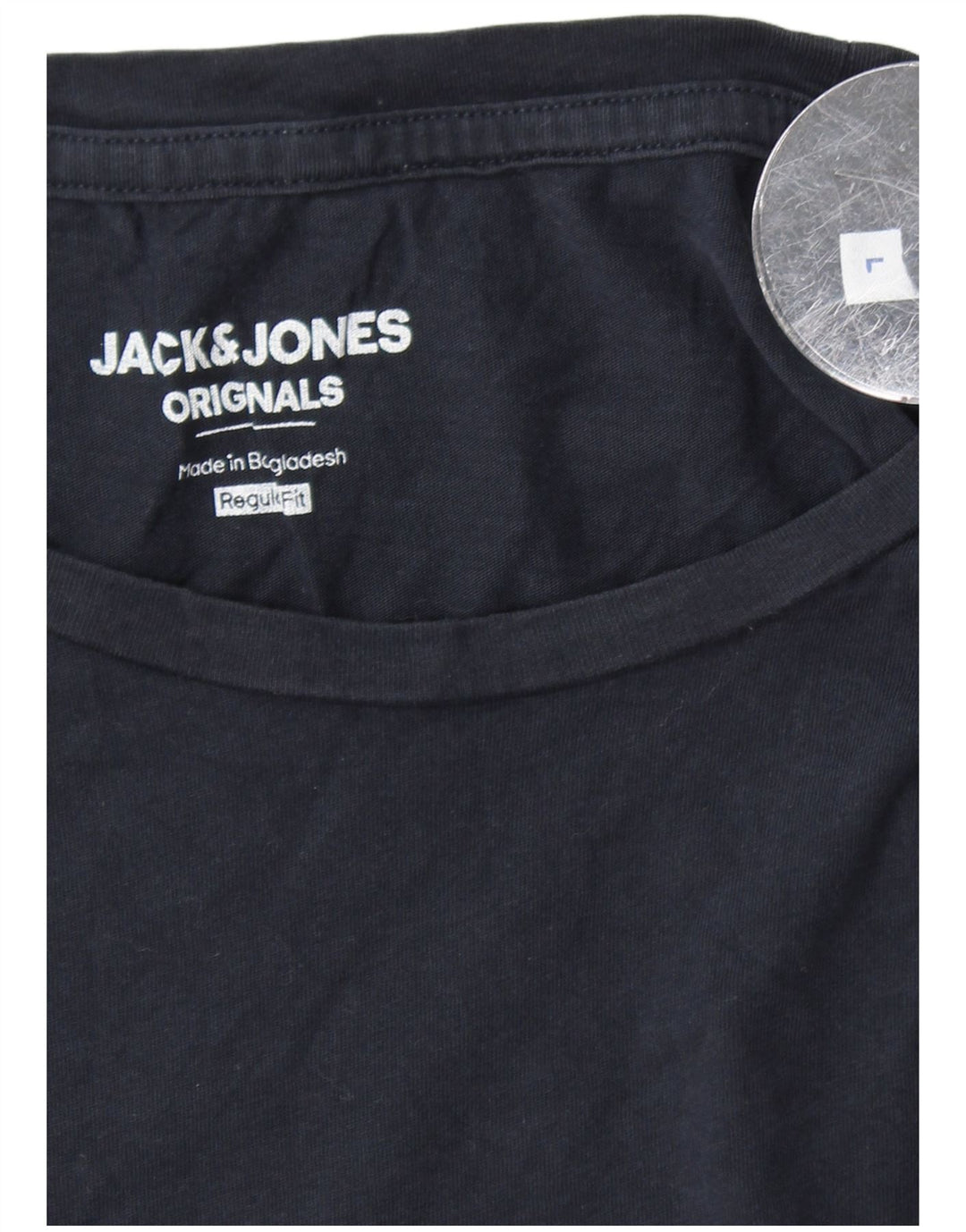 JACK & JONES Мужская футболка стандартного кроя, большой темно-синий хлопковый топ