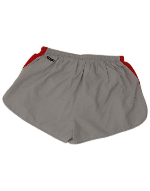 Мужские спортивные шорты NIKE Dri Fit, большие серые, полиэстер с цветными блоками