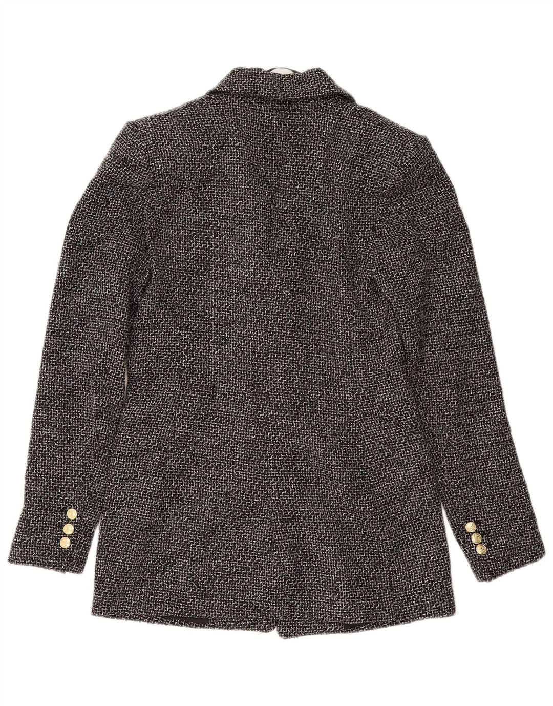 Женский двубортный пиджак ZARA UK 6 XS, серый полиэстер