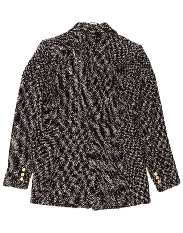 Женский двубортный пиджак ZARA UK 6 XS, серый полиэстер