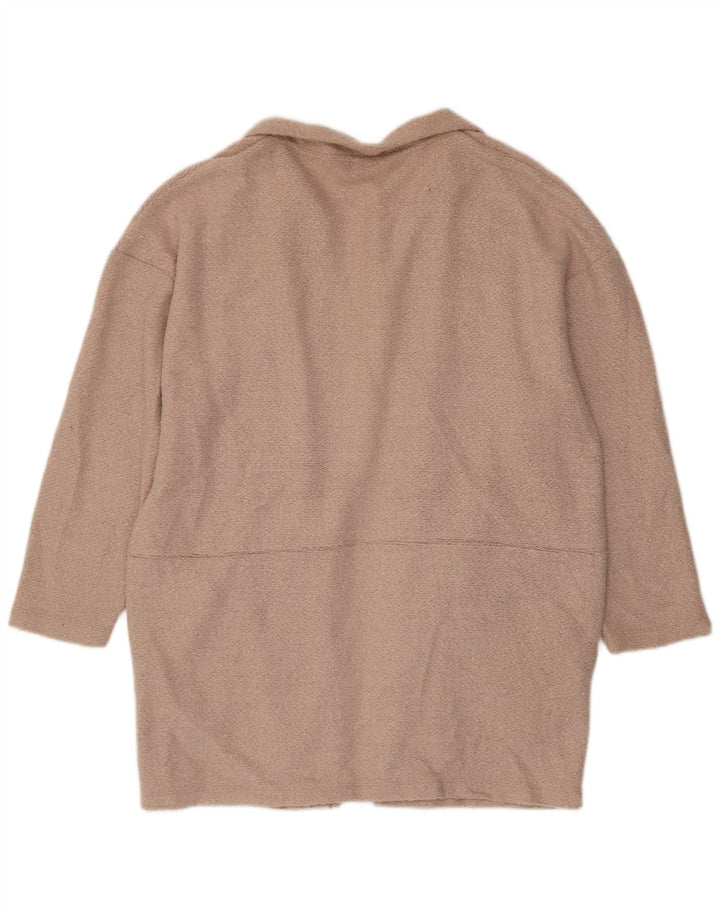 Женский удлиненный кардиган Marks & Spencer UK 20 2XL, розовый полиэстер